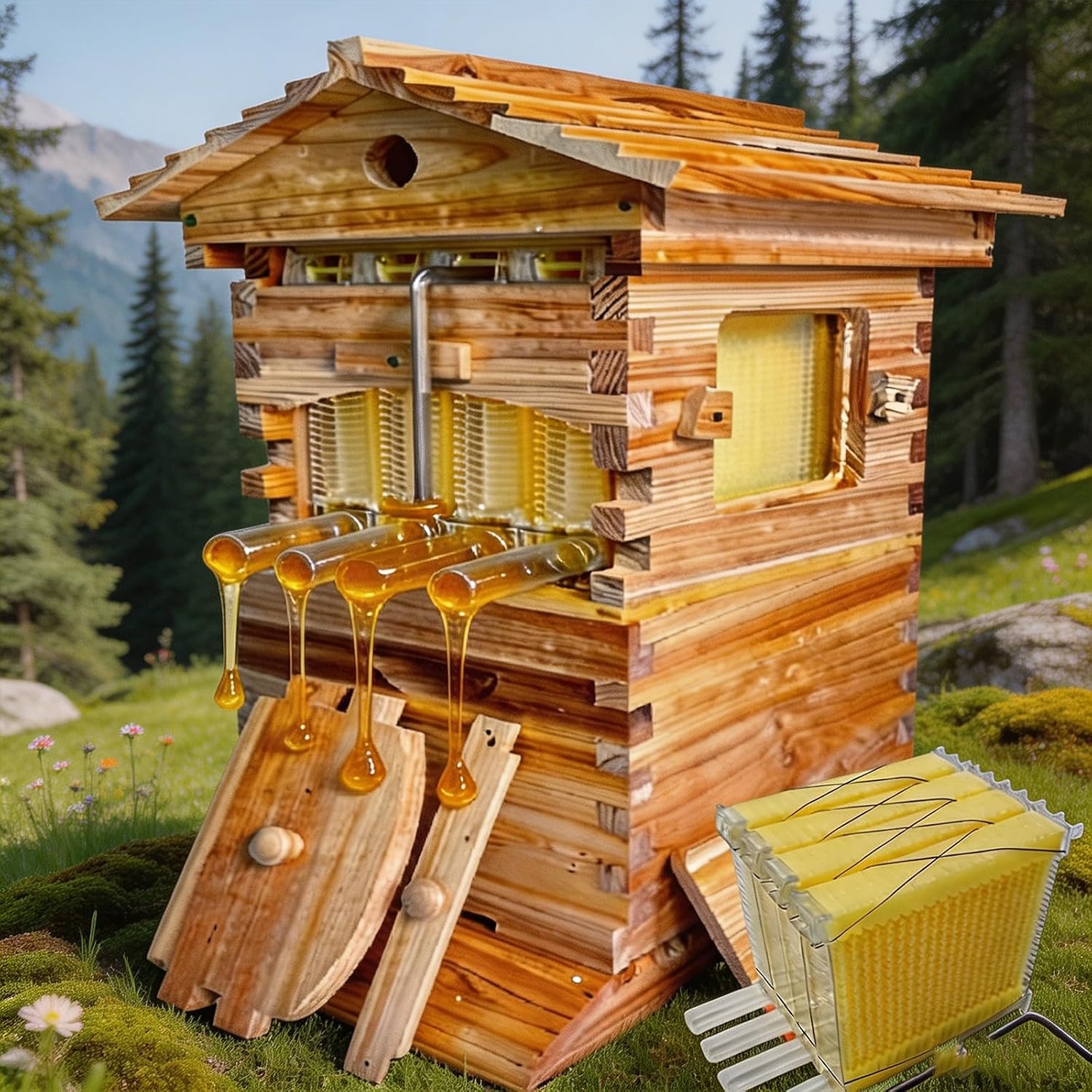 Beehive Frame Wax - Caixa de madeira para colmeia com