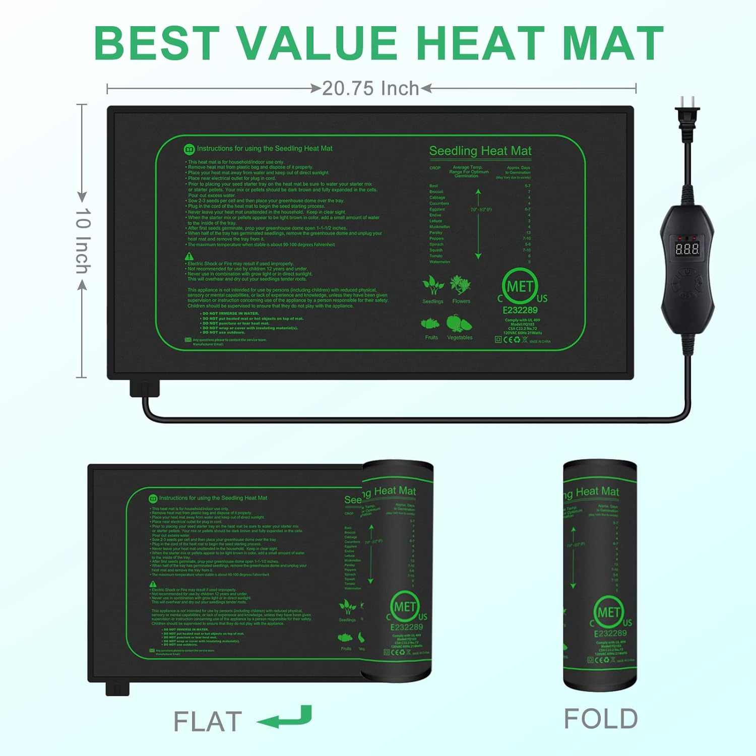 Tapete Térmico para Sementes c - Seedling Heat Mat avaliação e preço
